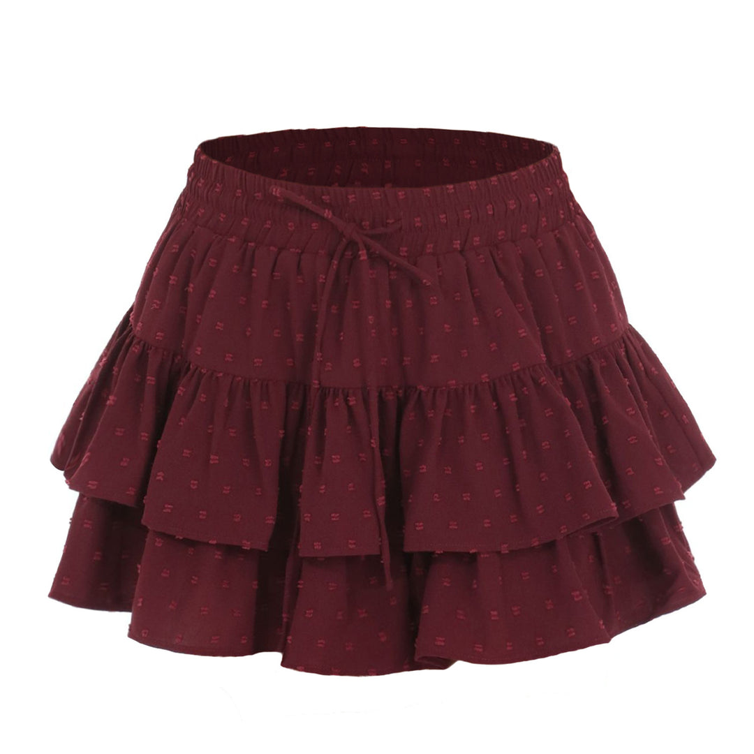 Damen Voluminöser Freizeitraffrock aus leichtem Material EB