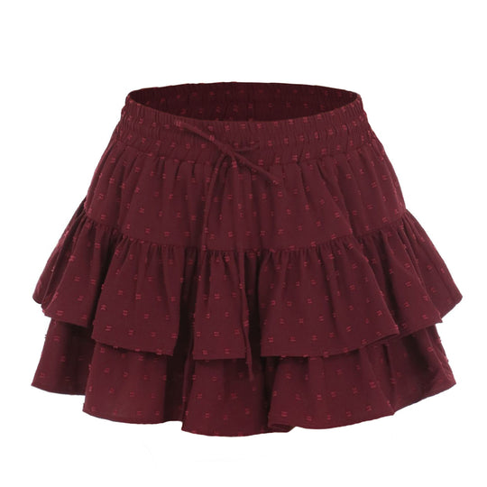Damen Voluminöser Freizeitraffrock aus leichtem Material EB