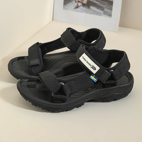 Damen Sportliche Outdoor-Sandalen mit verstellbarem Riemensystem und rutschfester Sohle EB