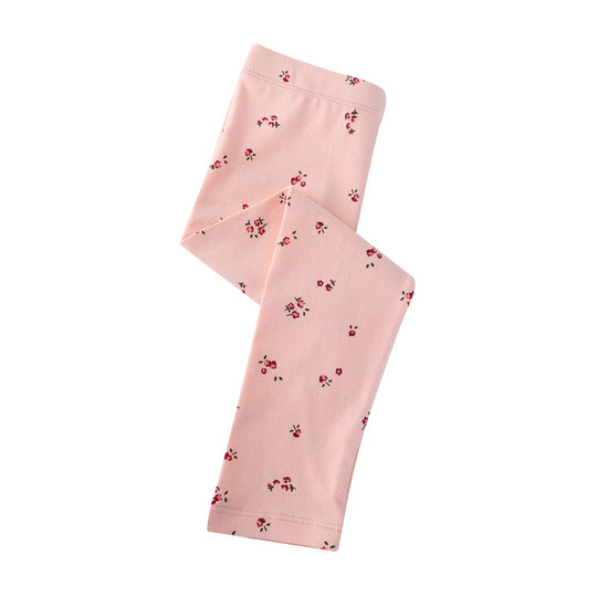 Mädchen Leggings mit zarten Blumenmustern EB