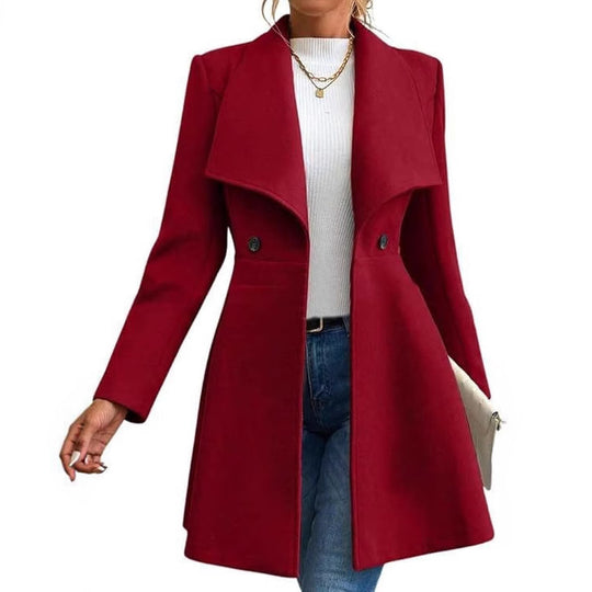 Damen schicke Übergangsjacke mit weitem Kragen EB
