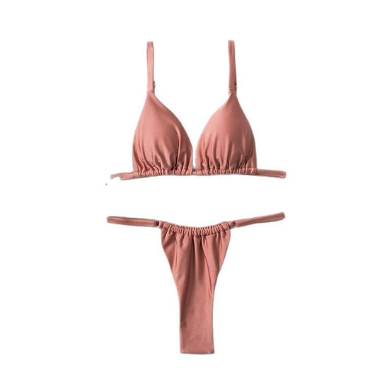 Damen Triangel-Bikini Set mit rüschendetails EB