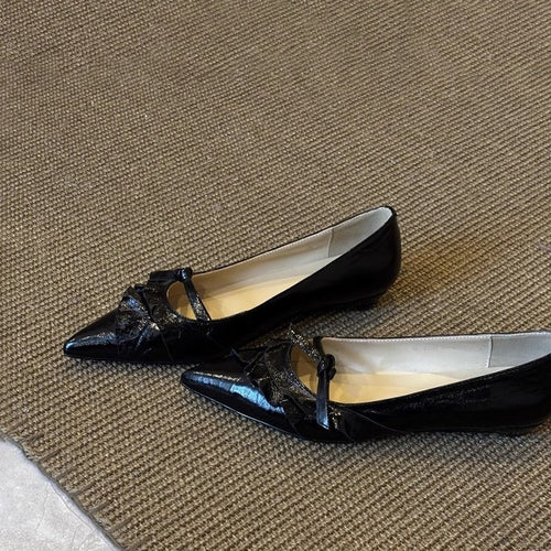 Damen elegante Slingpumps mit verspieltem Rüschen-Design und feinem Riemen EB