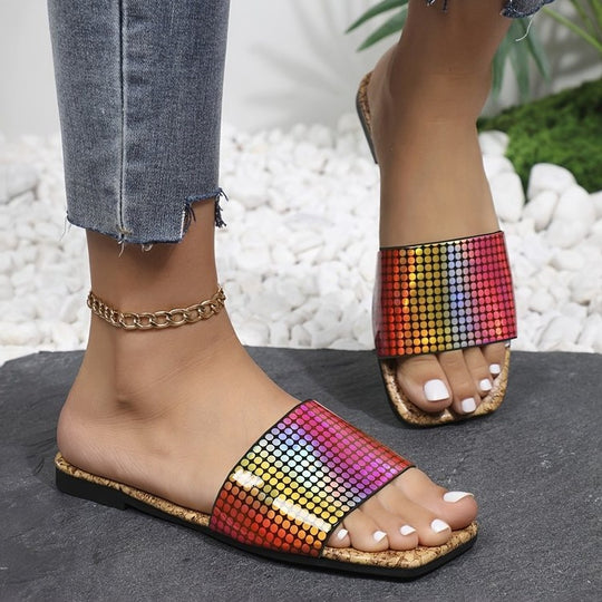 Damen Komfortable Riemchensandalen mit modischen Korksohlen EB