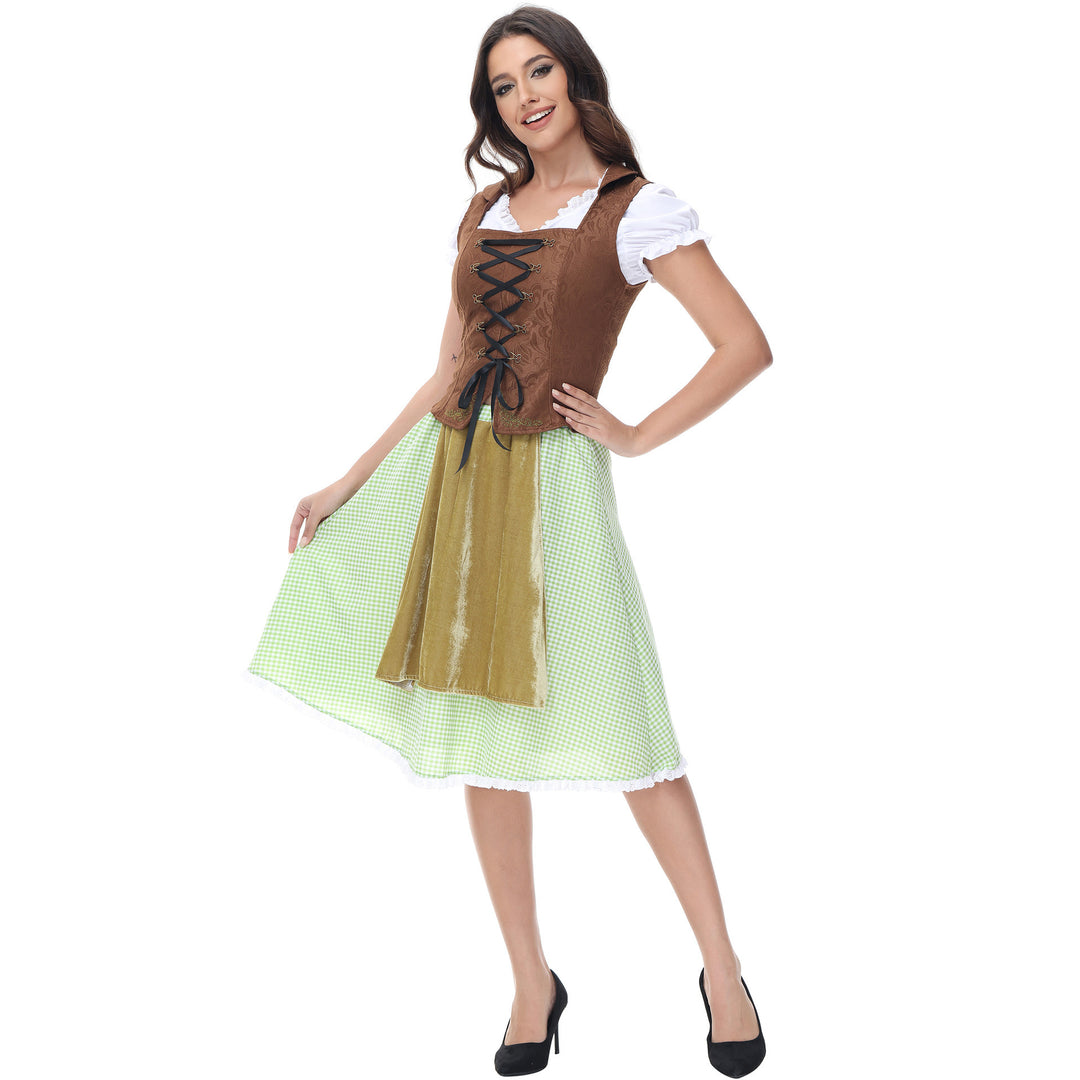 Damen Trachtenkleid mit detailverliebtem Oberteil und romantischen Rüschen EB