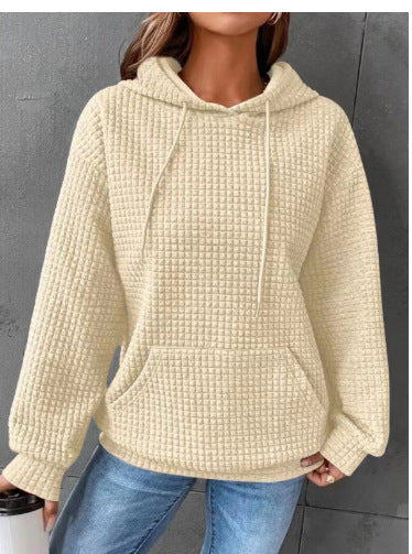 Damen Kapuzenpullover aus strukturiertem Material EB