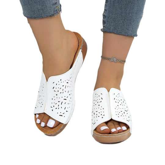Damen Komfortable Clogs mit perforiertem Design und rutschfester Sohle EB