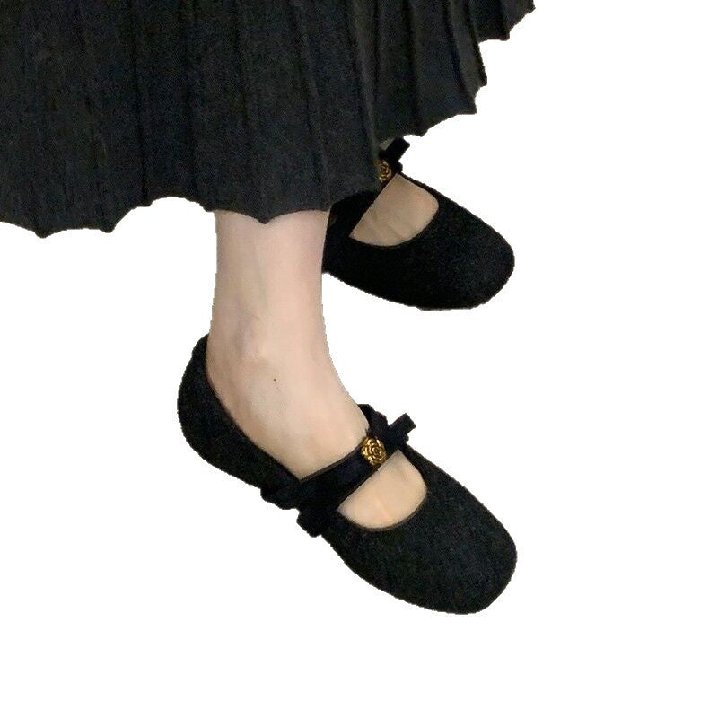 Damen Ballerinas mit modischem Schleifen-Applikation und bequemem Fußbett EB