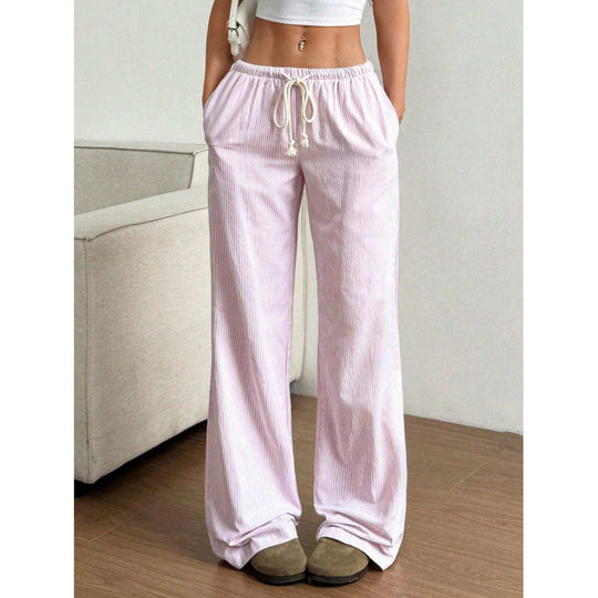 Damen Weit geschnittene Cordhose mit praktischen Eingrifftaschen EB