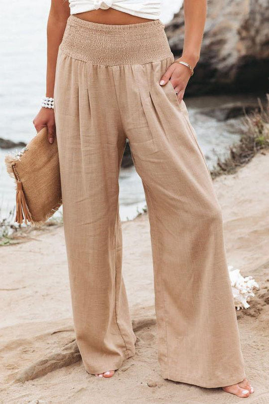Damen weiter Sommerhose mit elastischem Bund EB