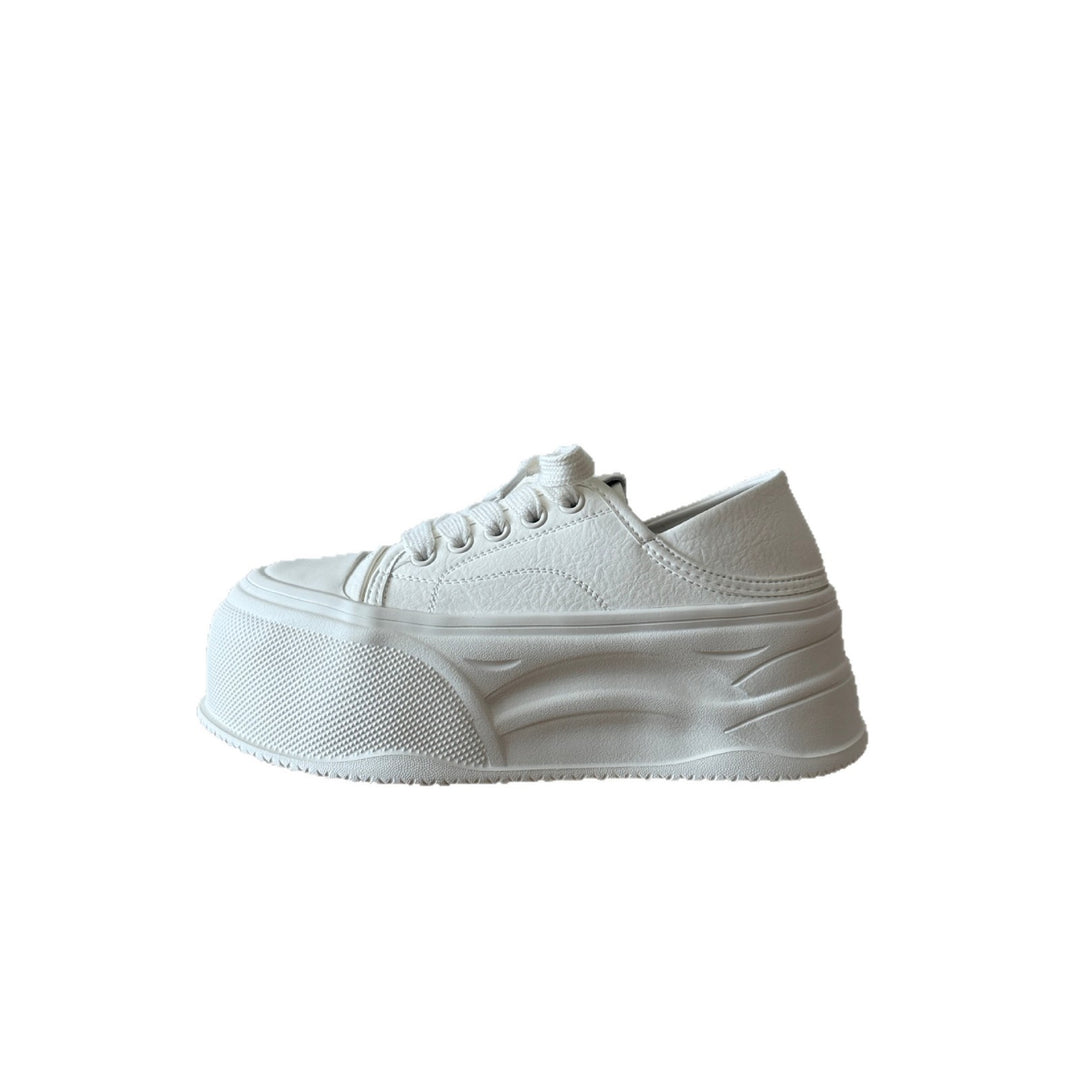 Damen Plateau-Sneaker aus hochwertigem Material mit atmungsaktiver Sohle EB