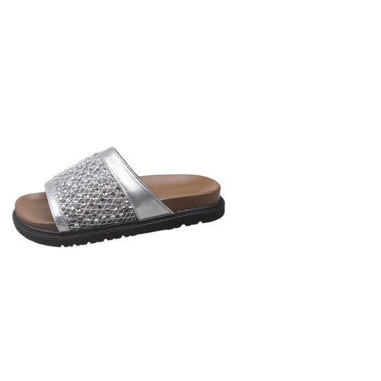 Damen Glamouröse Sandalen mit funkelndem Strassbesatz EB