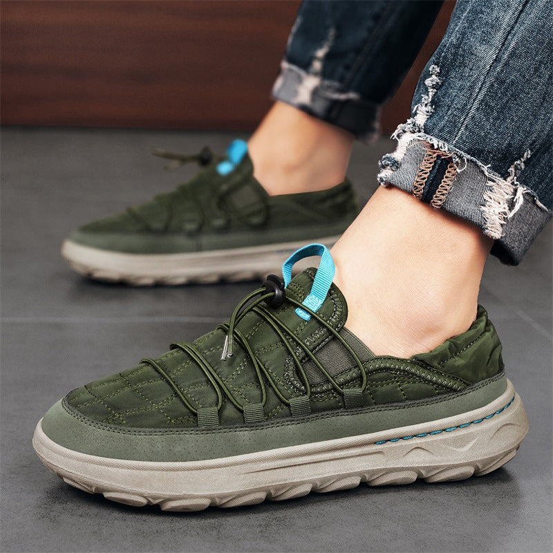 Damen Multifunktionale Slip-On Sneakers mit elastischem Schnürsystem und gepolstertem Fußbett EB