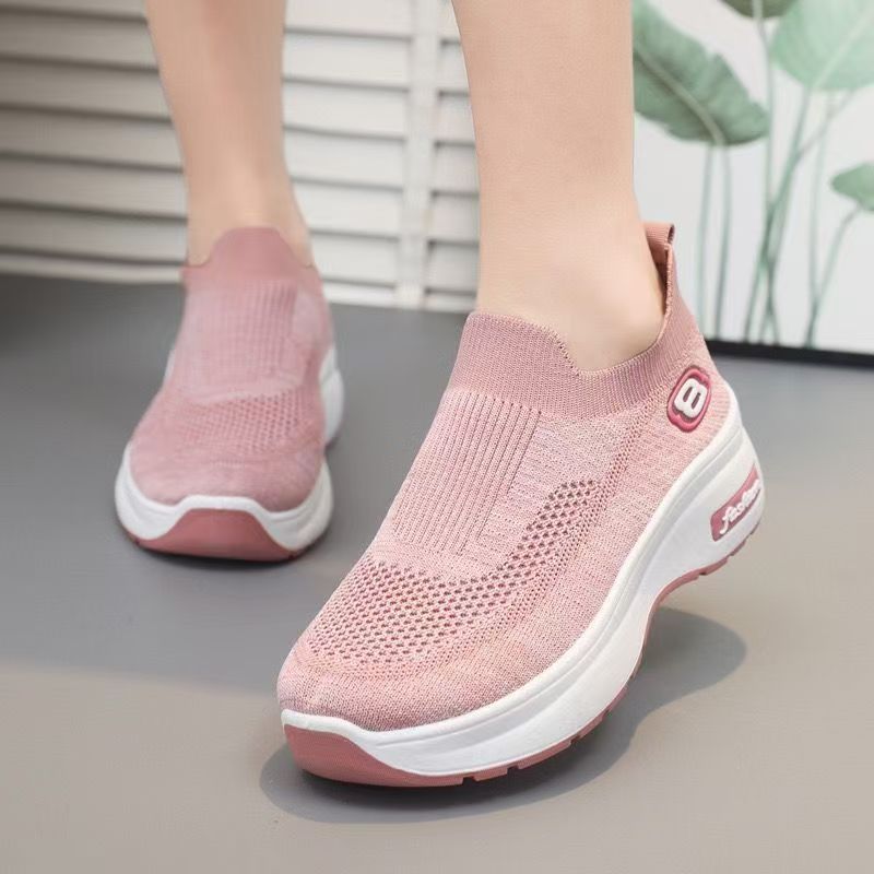 Damen Komfortable Slip-On Sneakers mit atmungsaktivem Obermaterial und weicher Laufsohle EB