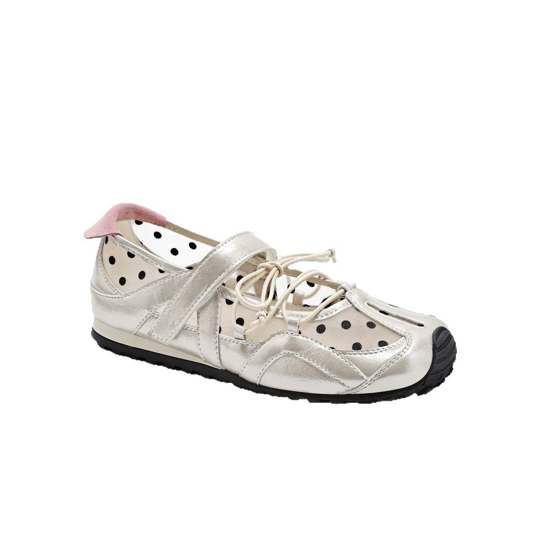 Damen Freizeitschuhe mit atmungsaktivem Netzdesign und verstellbarem Klettverschluss EB