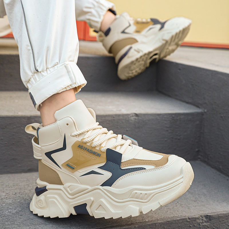 Damen trendige High-Top Sneakers mit rutschfester Sohle EB