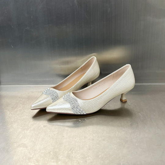 Damen elegante Pumps mit funkelnden Strassdetails EB