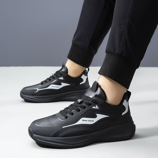 Damen Trendige Schnürsenkel Sneaker mit stoßdämpfender Sohle EB