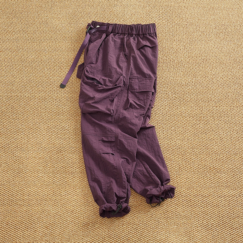 Damen Cargo-Hose mit elastischem Bund und multifunktionalen Taschen EB
