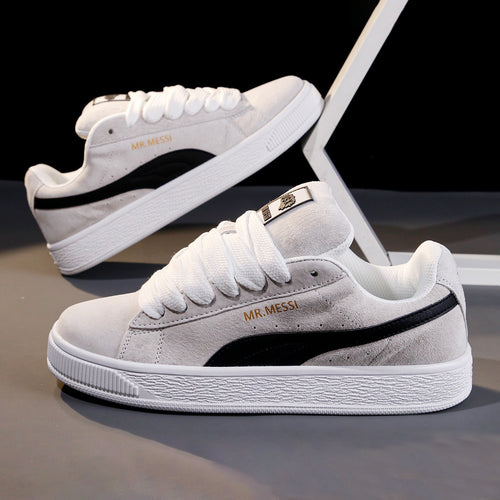 Damen modische Sneakers mit elastischen Schnürsenkeln und weichem Obermaterial EB