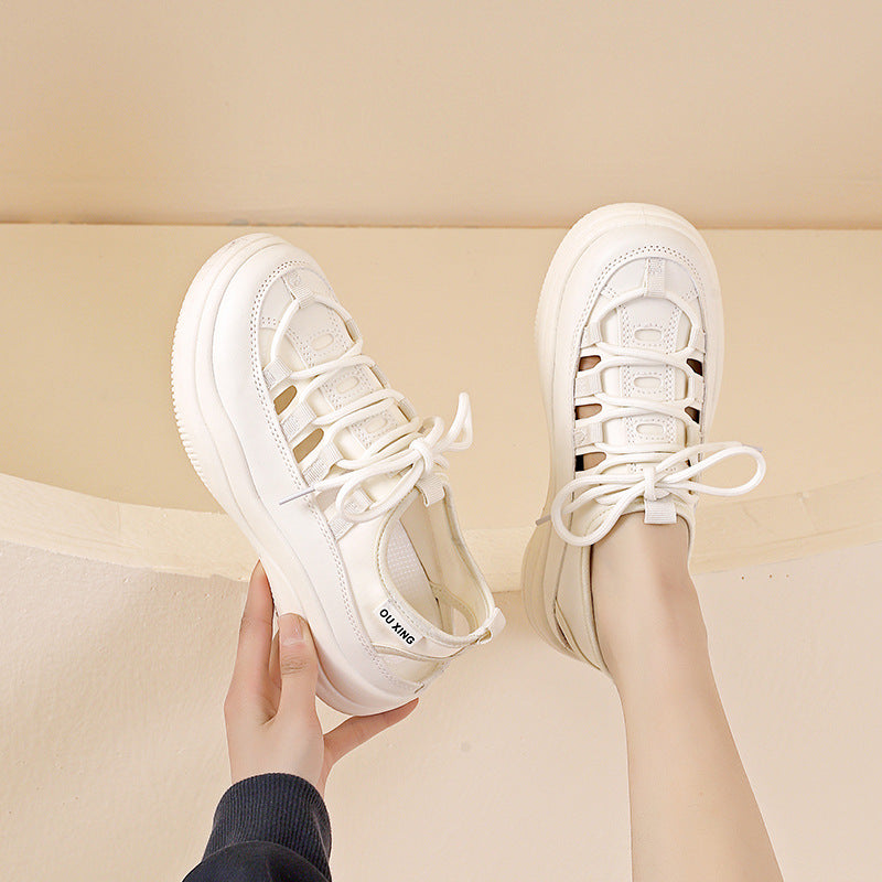 Damen Sportliche Sneakers mit elastischem Schnürsystem und gepolsterter Sohle EB