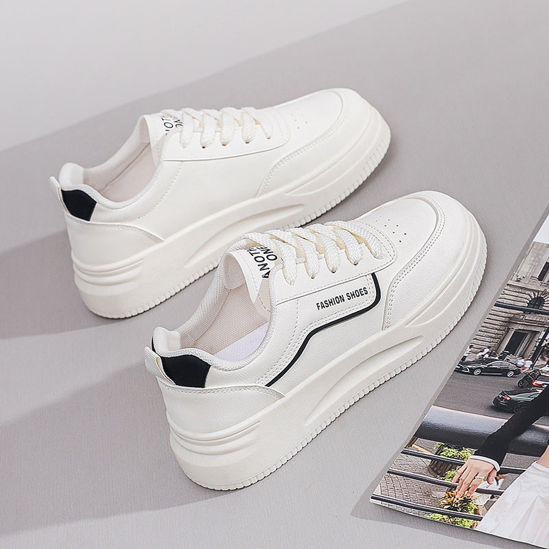 Damen Modische Sneakers mit dicker Laufsohle und atmungsaktiver Oberflächenstruktur EB
