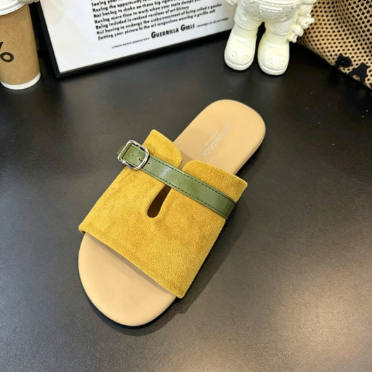 Damen modische Clogs mit modischen Riemchen und komfortablem Fußbett EB