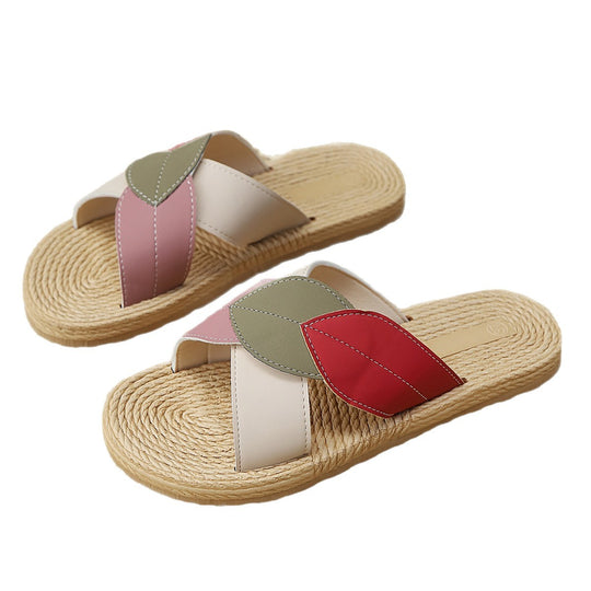 Damen Komfortable Zehentrenner-Sandaletten mit floralem Riemendesign EB