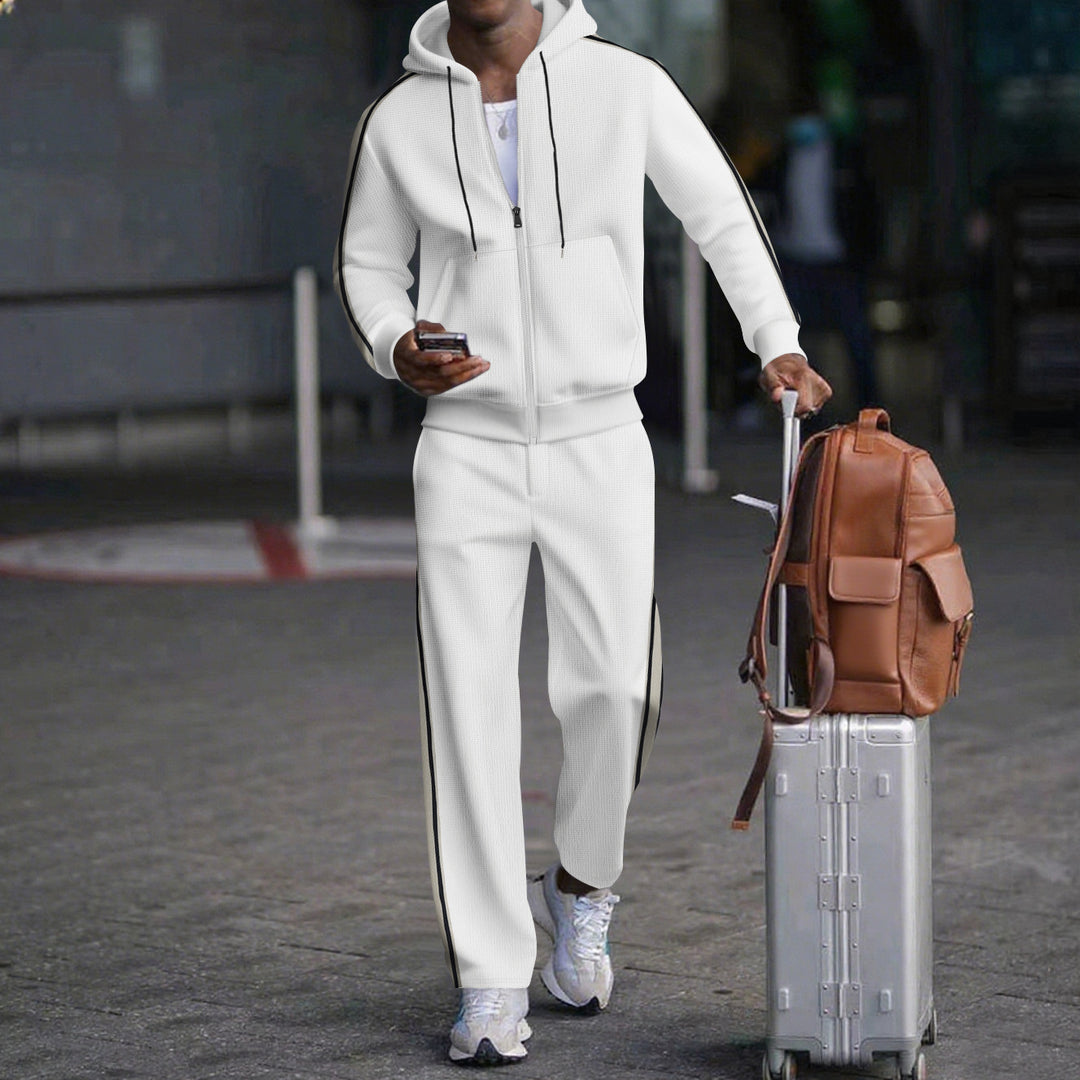 Herren Sportlicher Zweiteiliger Jogginganzug mit modernem Schnitt und praktischen Taschen EB