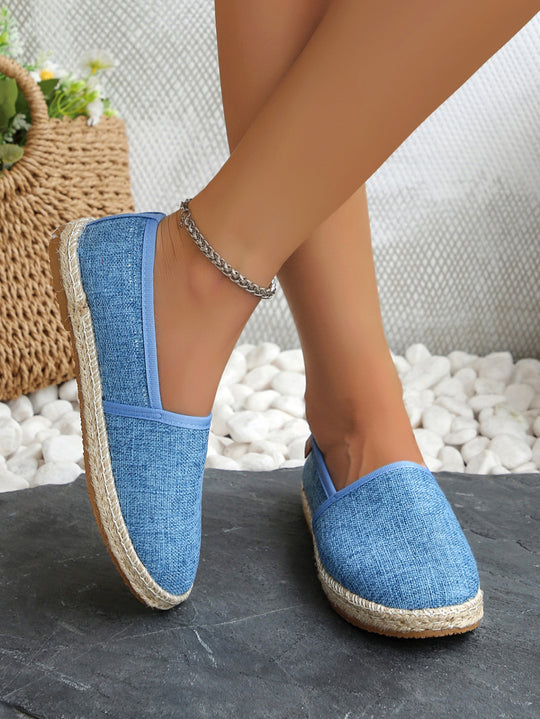 Damen Espadrilles mit elastischem Obermaterial und komfortabler Sohle EB