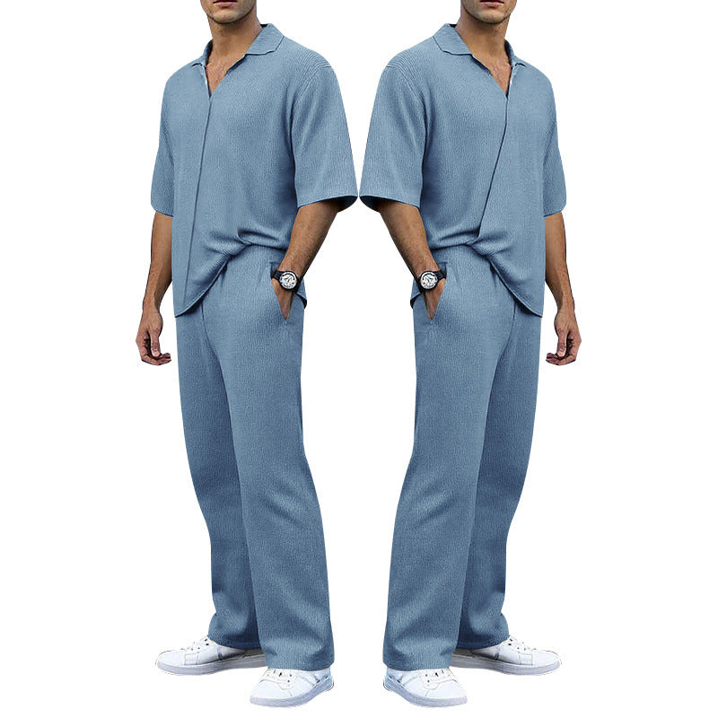 Herren elegantes Freizeit-Outfit aus weichem Strickmaterial mit lässigem Schnitt EB
