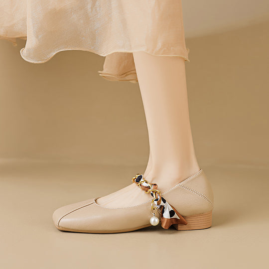 Damen Ballerinas mit eleganter Schnallenakzent und klassischem Design EB