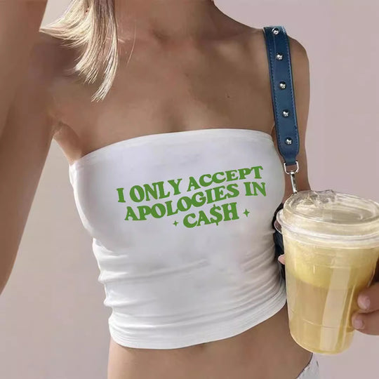 Damen Bandeau-Top mit fröhlichem Gespenster-Motiv EB