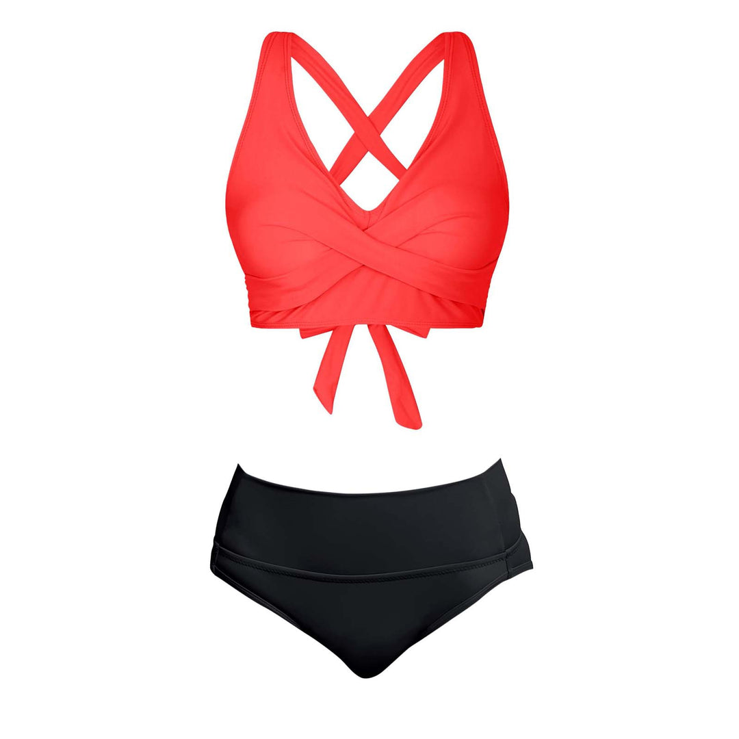 Damen Zweiteiliger Badeanzug mit floralem Design EB