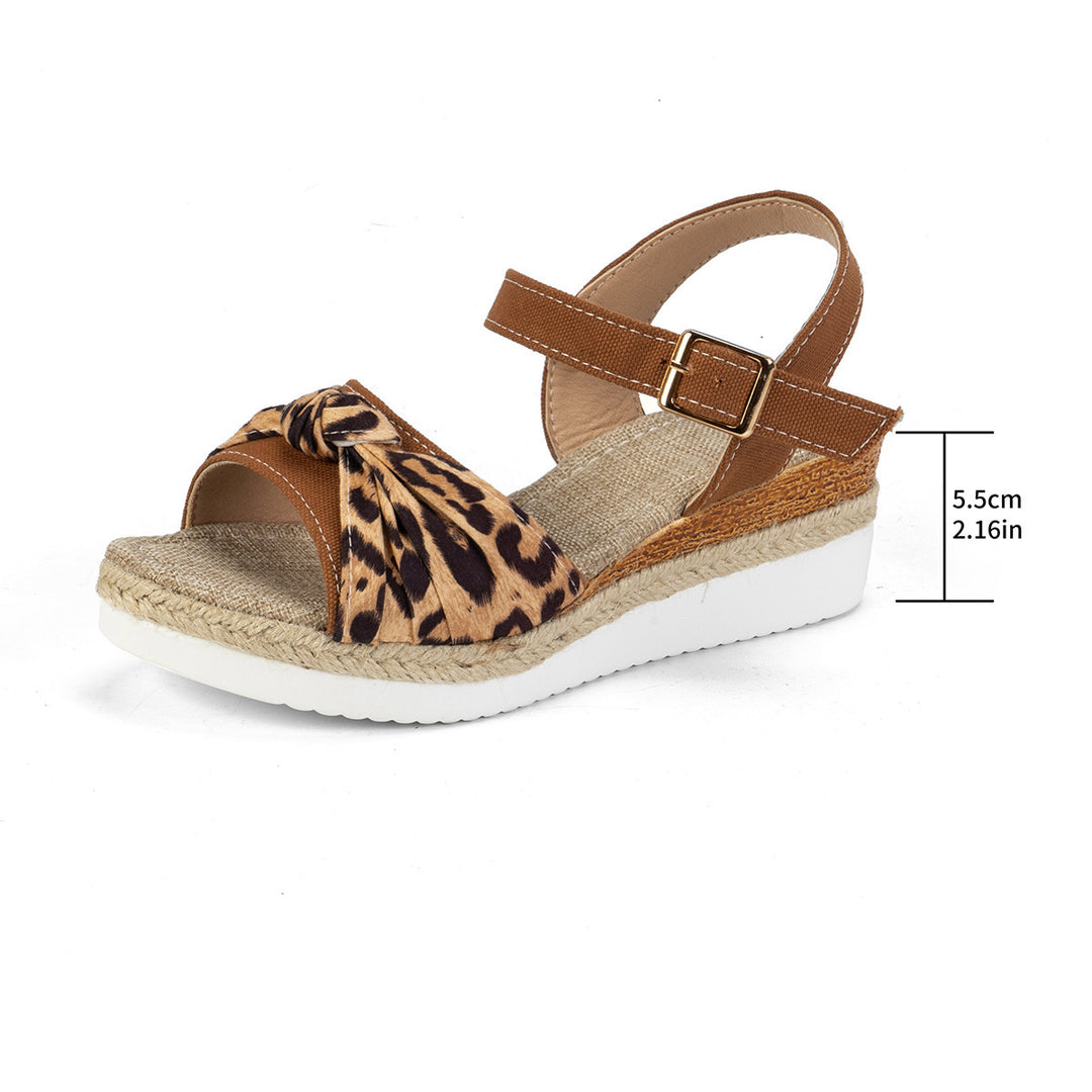 Damen Plateau-Sandalen mit modischem Riemendesign und komfortablem Fußbett EB