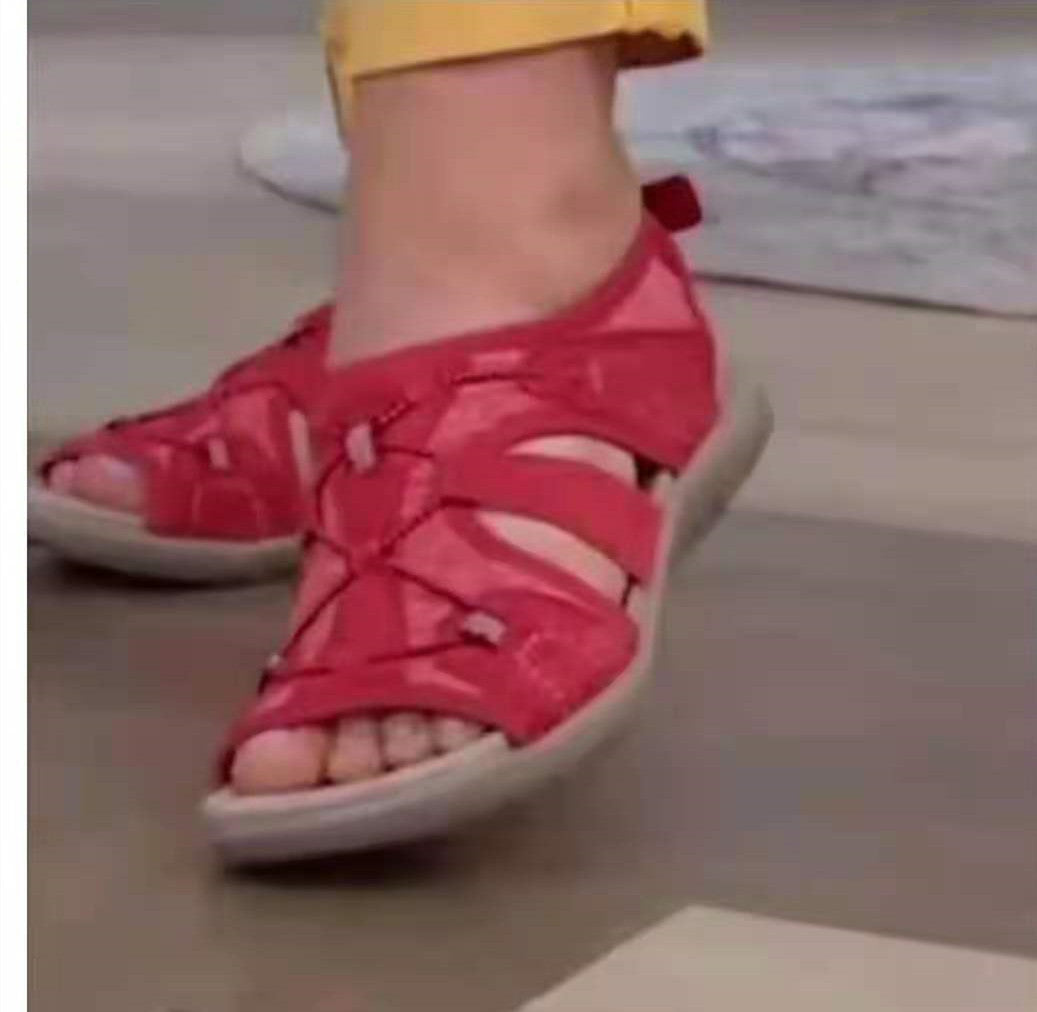 Damen Freizeitsandalen mit elastischen Riemen und rutschfester Sohle EB
