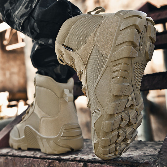 Herren taktische Stiefel mit verstärktem Knöchelschutz und rutschfester Sohle EB