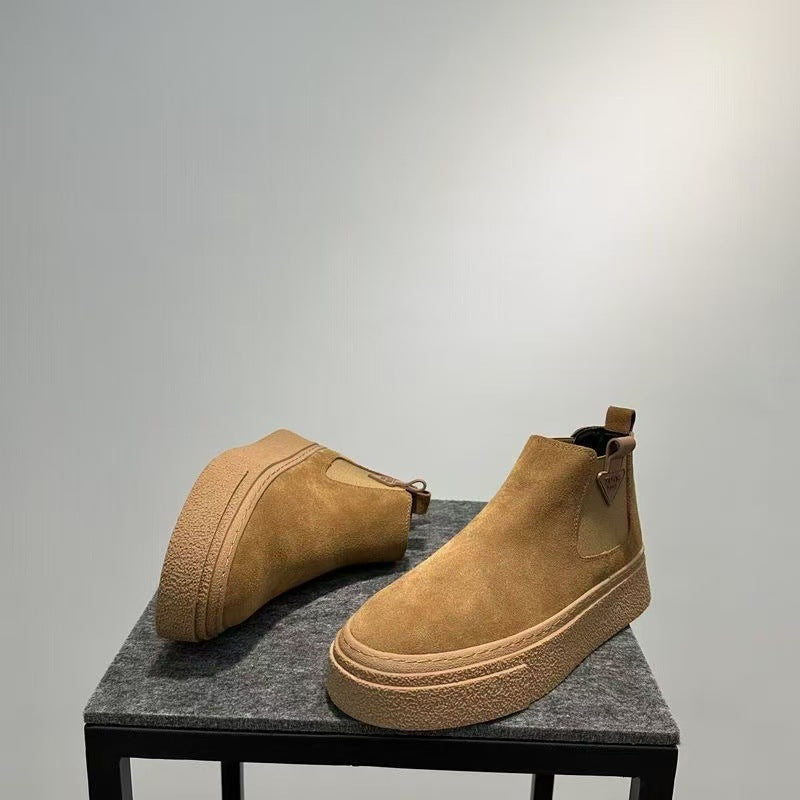 Damen hochgezogene Chelsea-Boots mit rutschfester Sohle und weichem Obermaterial EB