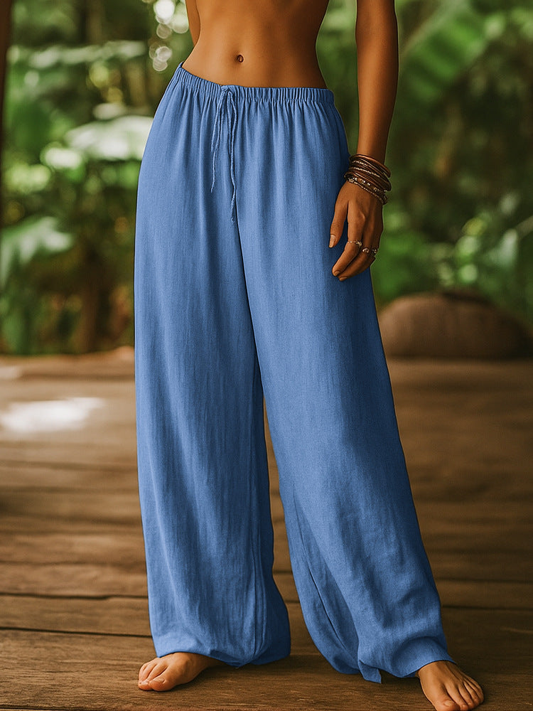 Damen Weite Leinenhose EB