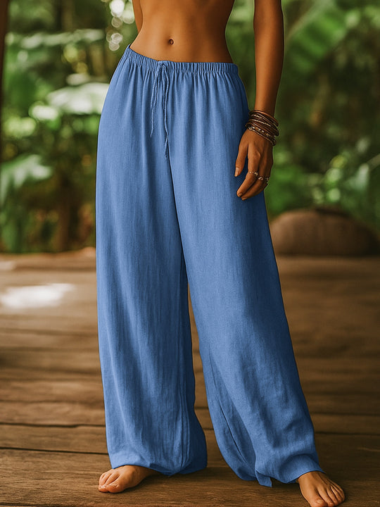 Damen Weite Leinenhose EB
