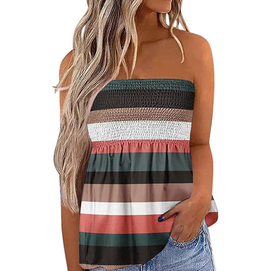Damen Bandeau-Top mit floralem Einsatz EB