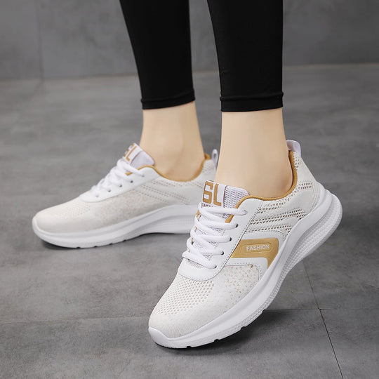 Damen Sneaker mit atmungsaktivem Obermaterial und rutschfester Sohle EB