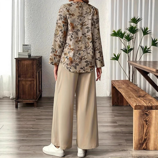 Damen Bluse mit floralem Design und lässiger Passform EB