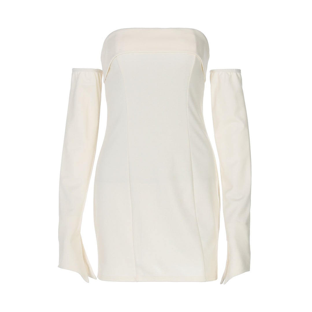 Damen Off-Shoulder Minikleid mit langen Ärmeln und elegantem Schnitt EB