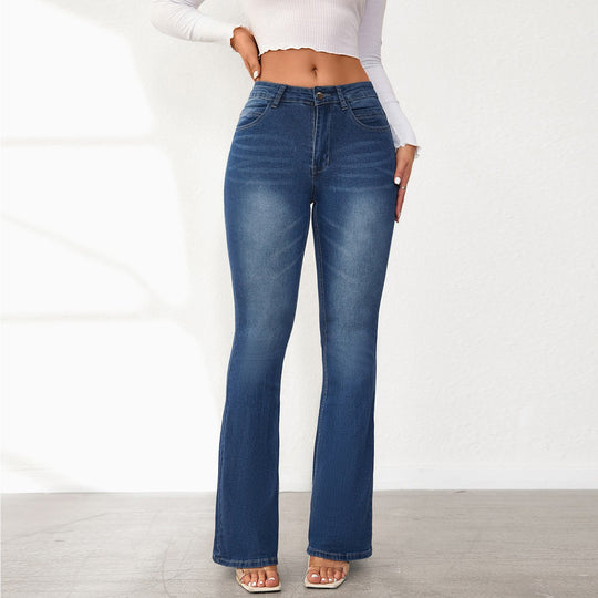 Damen Flared Jeans mit hohem Bund und moderner Passform EB
