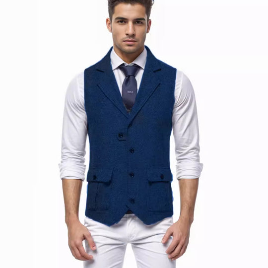 Herren elegante Weste im Hahnentrittmuster EB