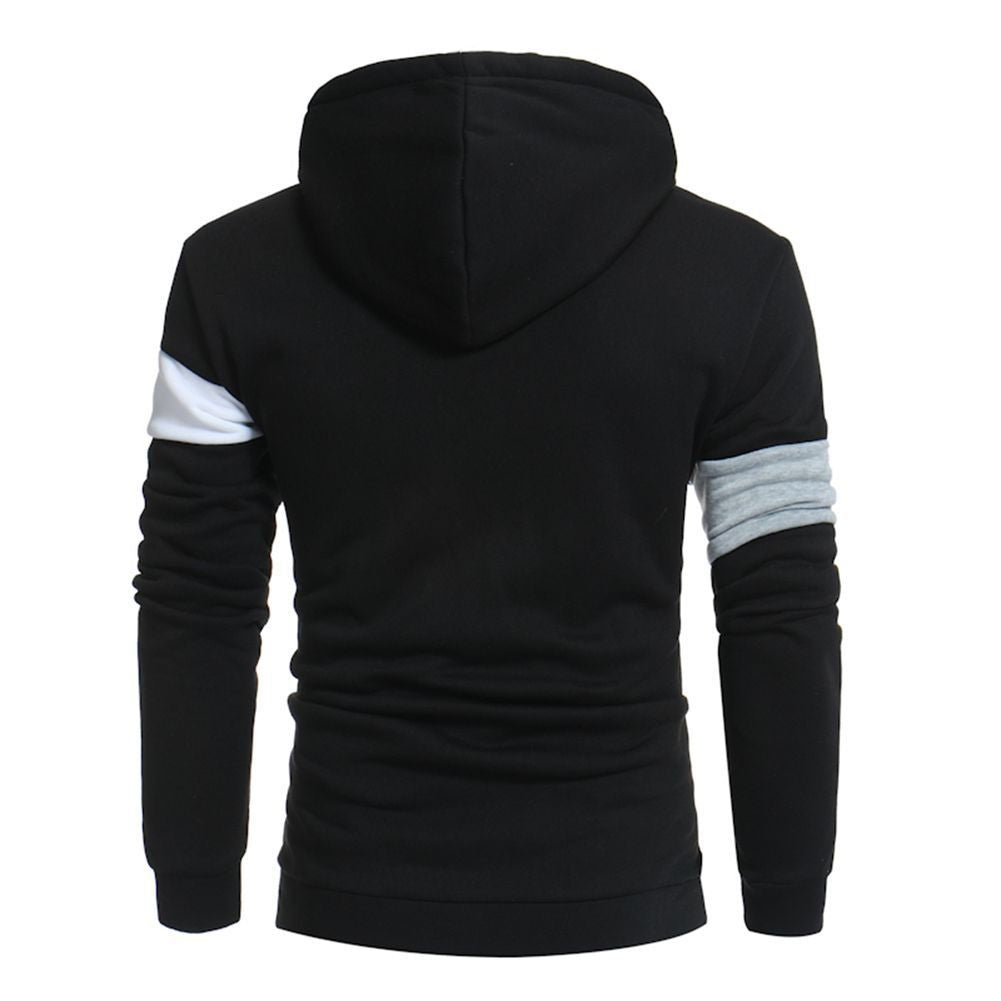 Herren sportlicher Kapuzenpullover mit Farbblockdesign EB
