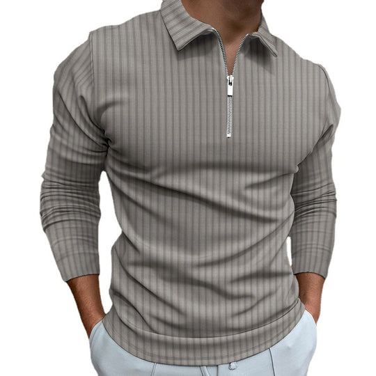 Herren modischer Poloshirt mit Reißverschluss EB