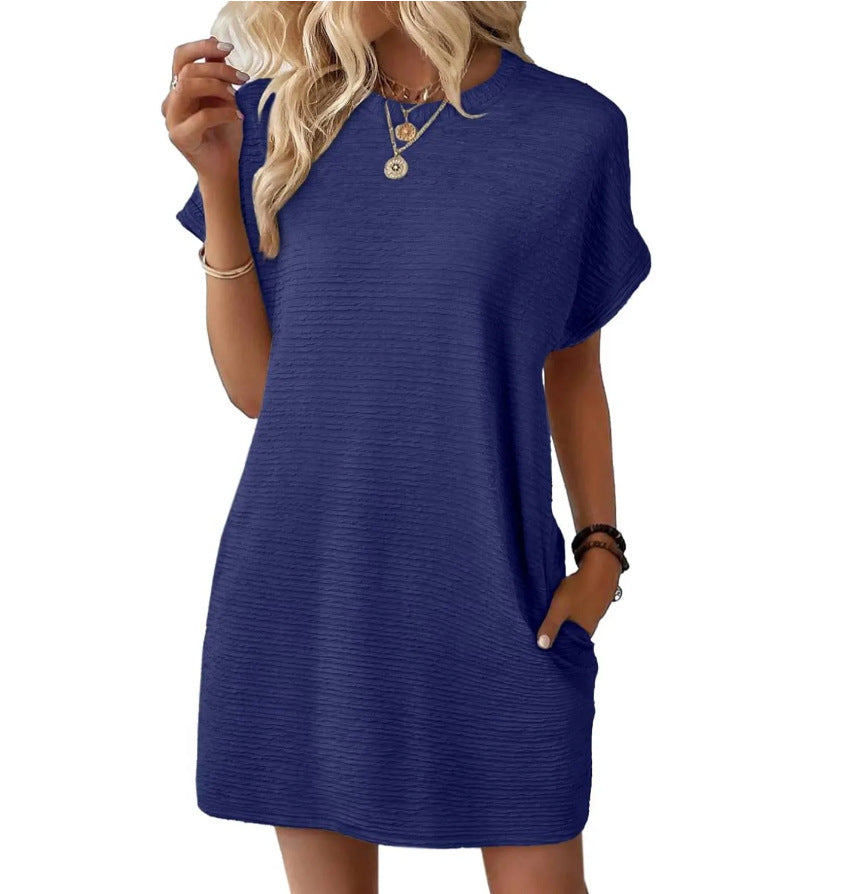 Damen Casual-Kleid mit lässigem Schnitt und praktischen Taschen EB