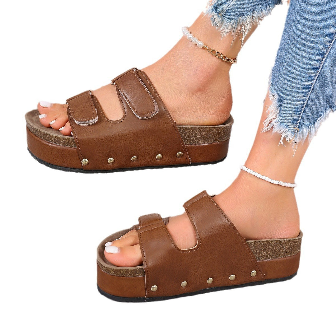 Damen Komfortable Sandalen mit Plattform EB